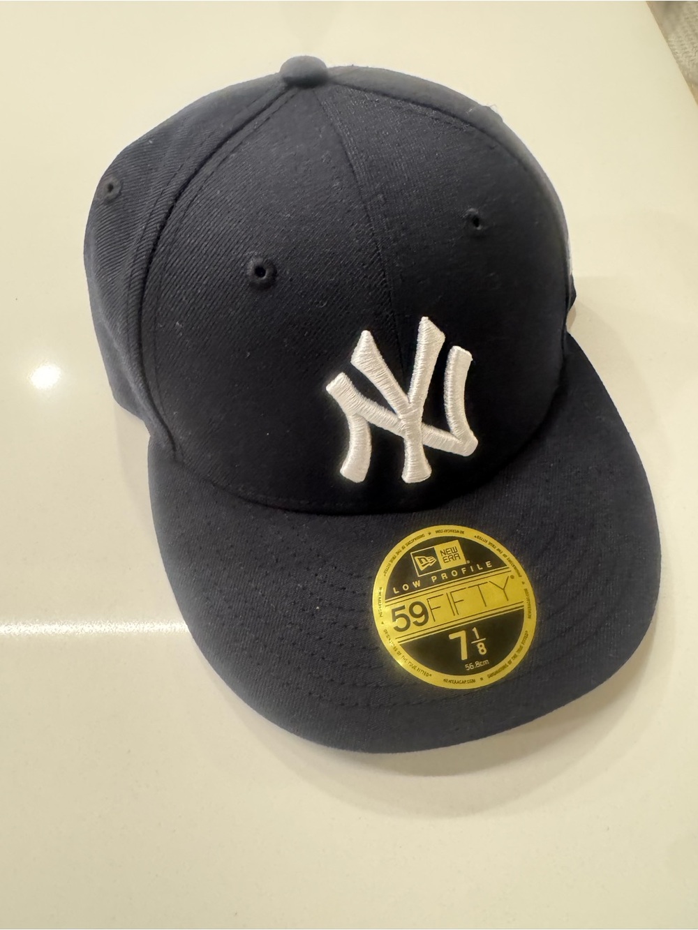 New Era Kids Navy Cap with White NY Emblem